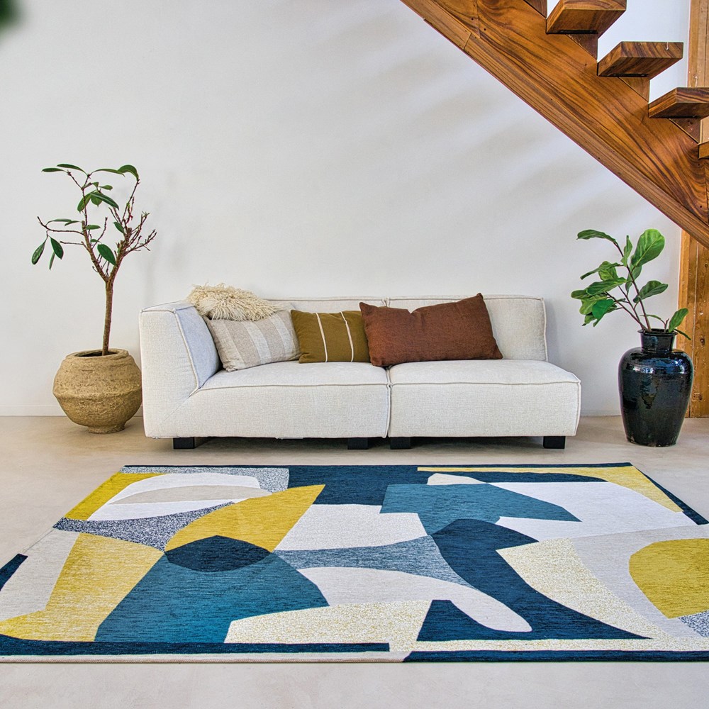 Louis De Poortere Designer Shapes Rugs in 9369 Duck Song